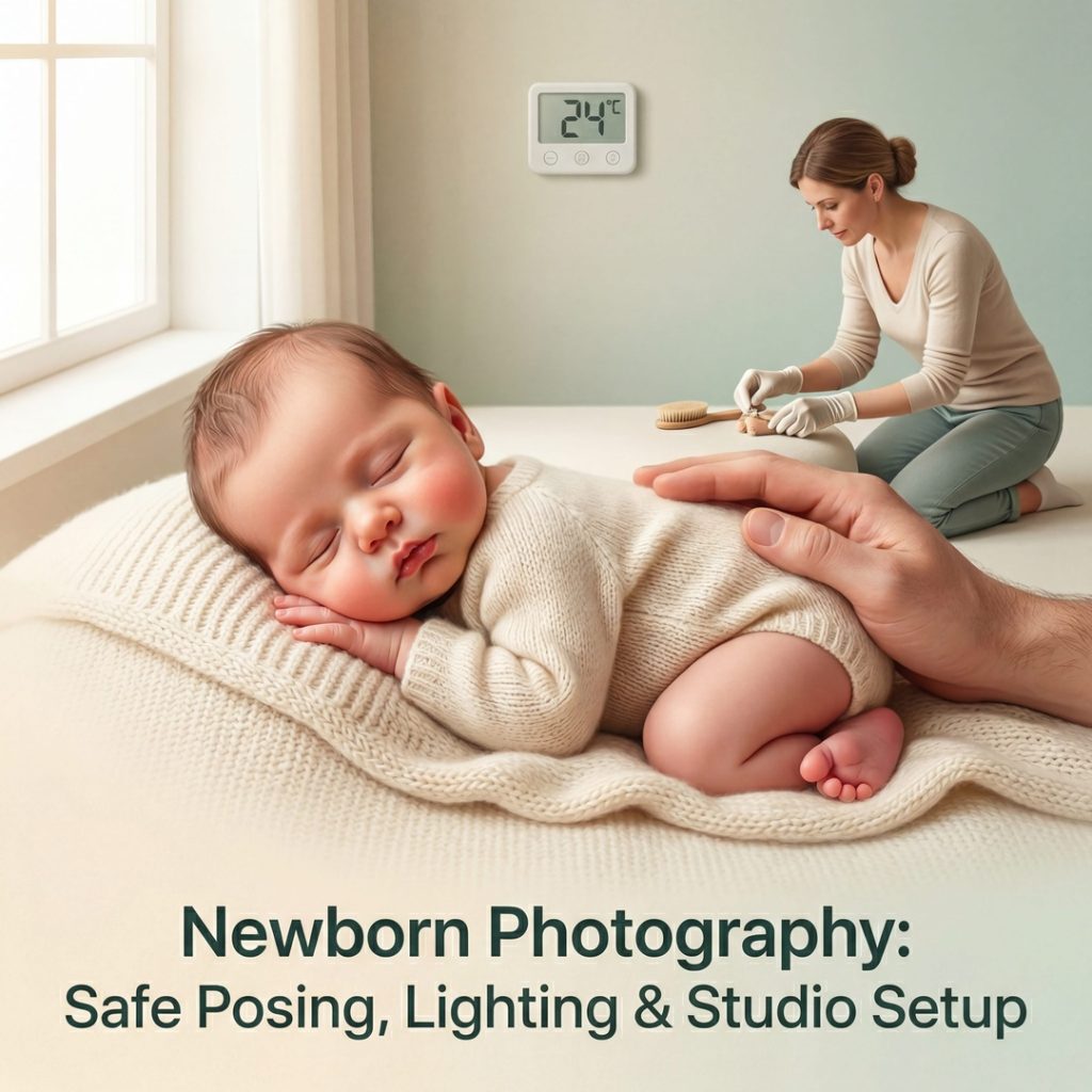 
									Newborn Photography: Safe Posing, Lighting & Studio Setup