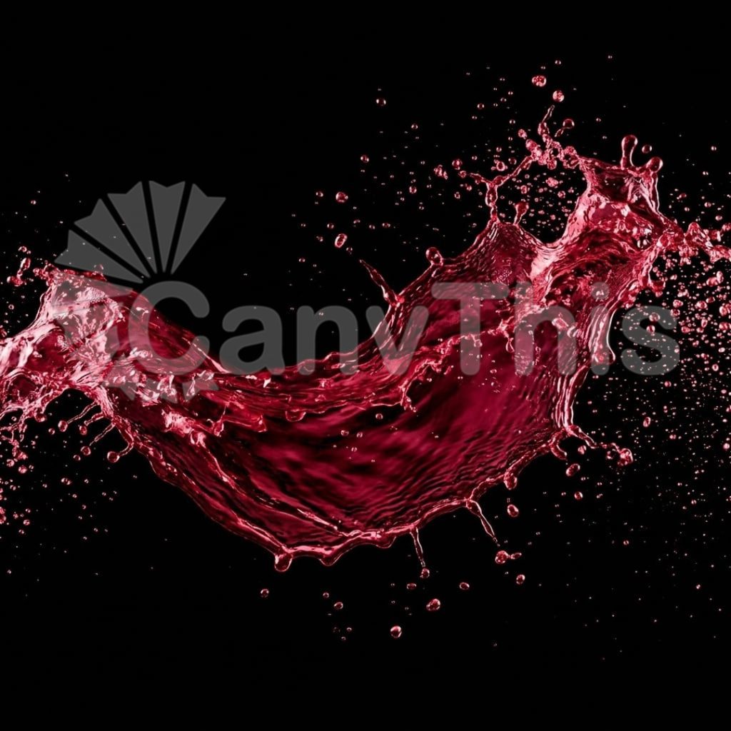 
									Crimson Wave — Liquid Paint Pour Abstraction