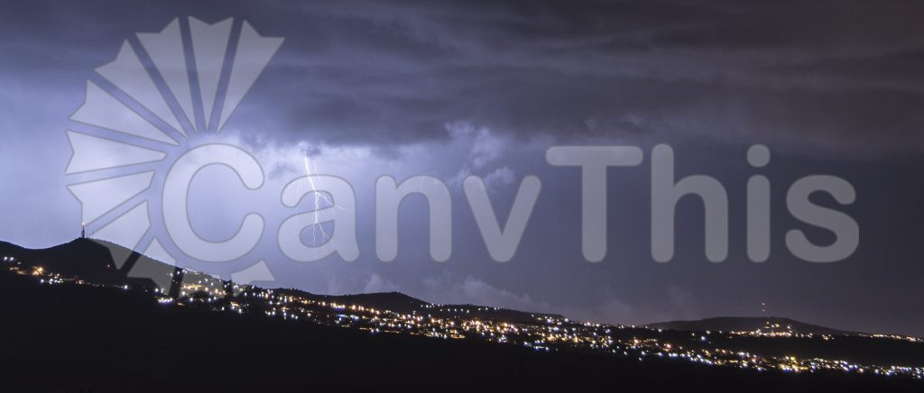 
									Lightning Over Hilly City