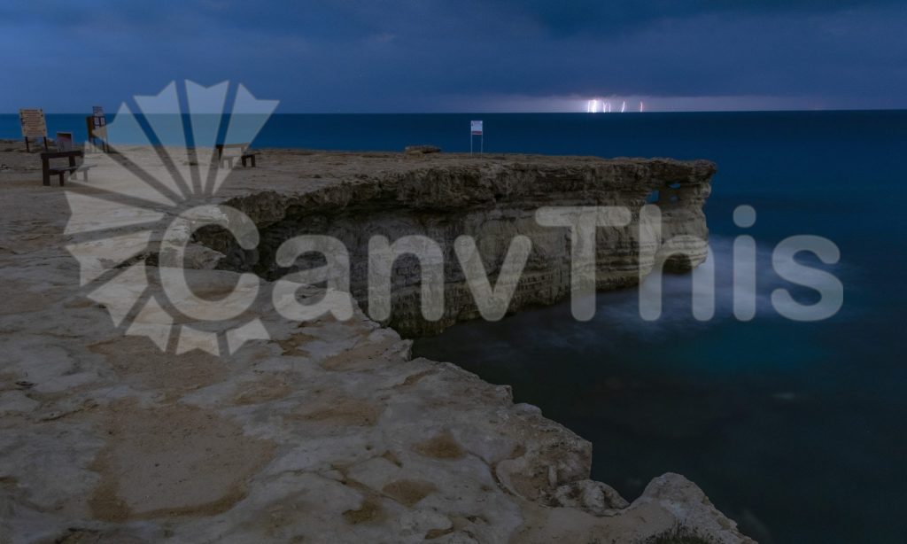 
									Rugged Cliff By Thunderstorm