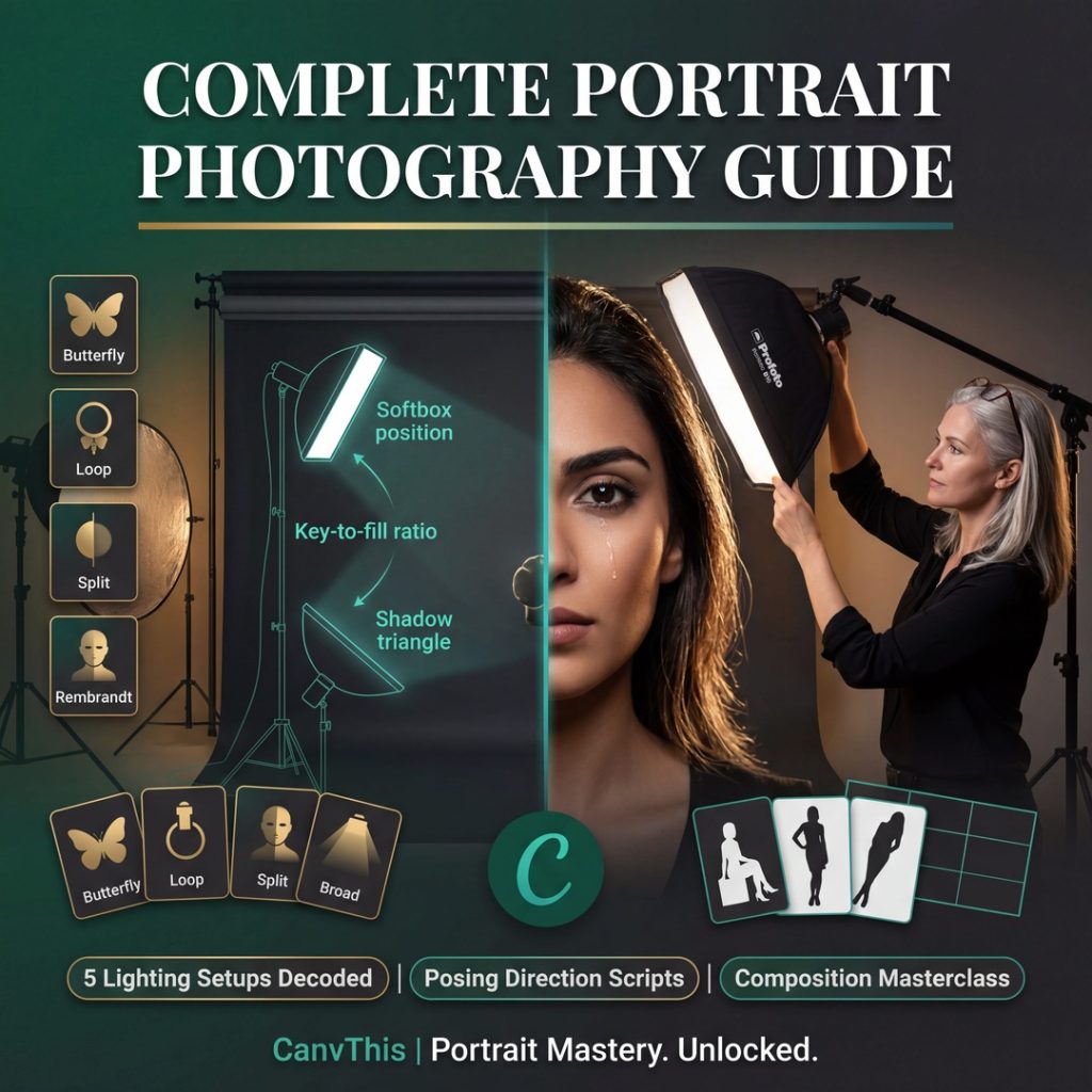 
									Complete Guide to Portrait Photography (Lighting, Posing & Composition)