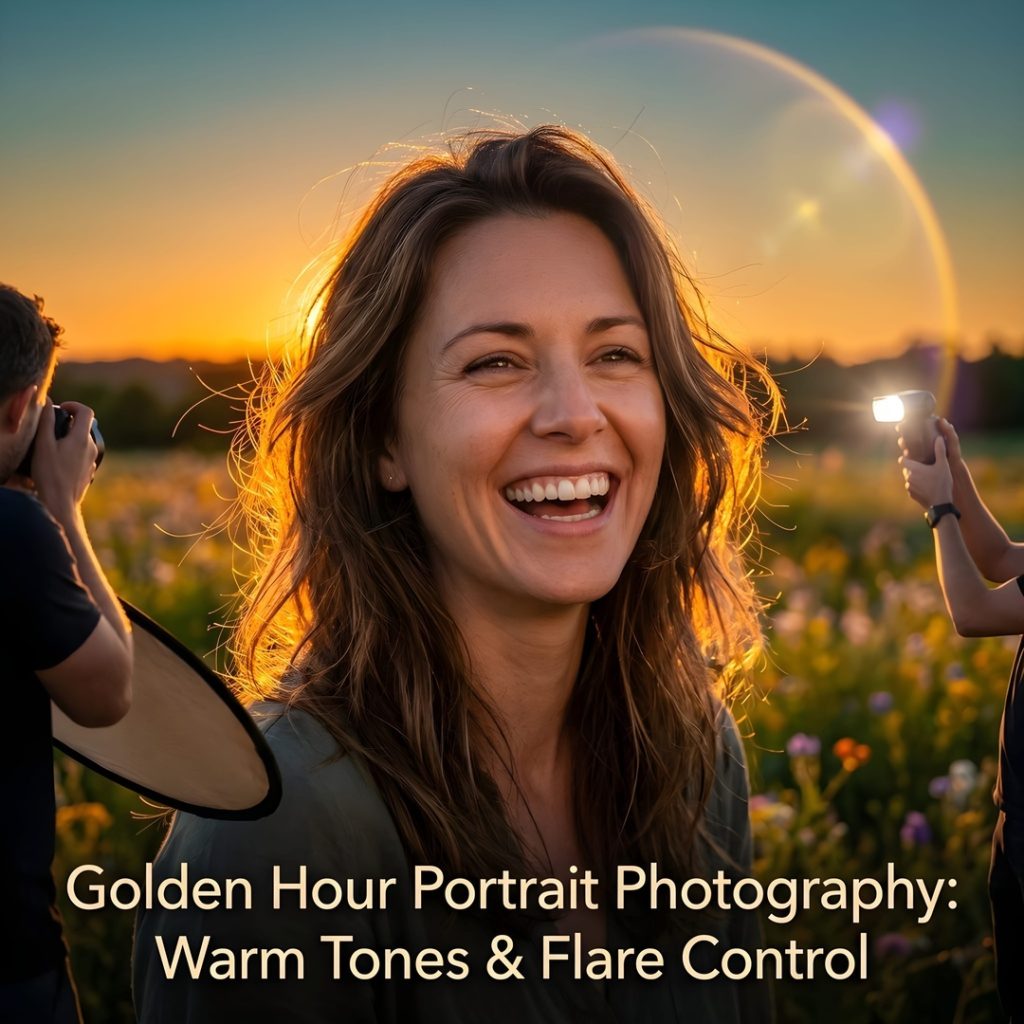 
									Golden Hour Portrait Photography: Warm Tones & Flare Control