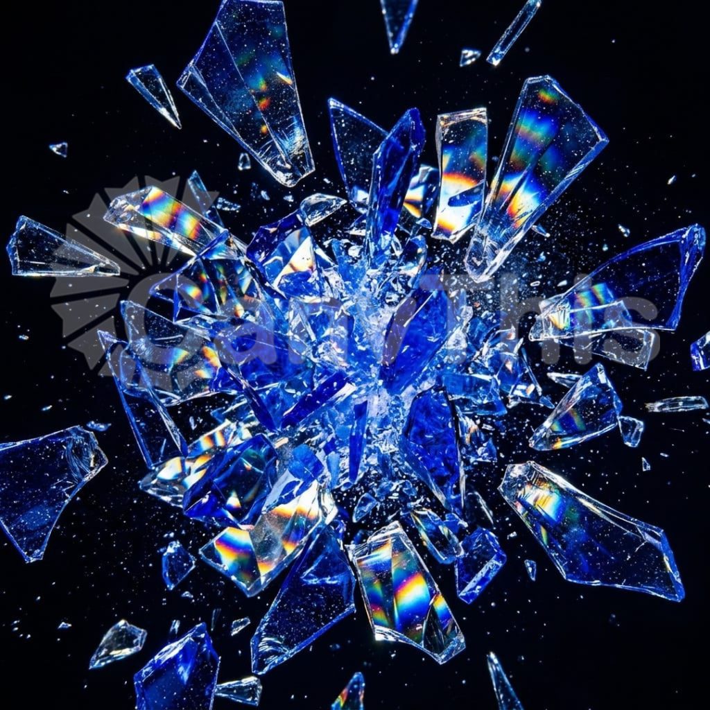 
									Cobalt Glass Refraction — Light Through Blown Glass