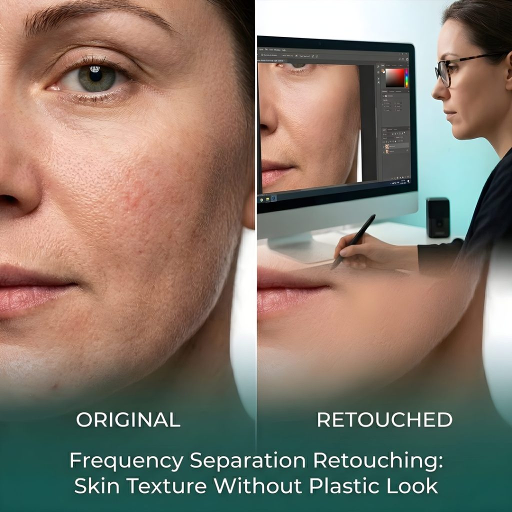 
									Frequency Separation Retouching: Skin Texture Without Plastic Look