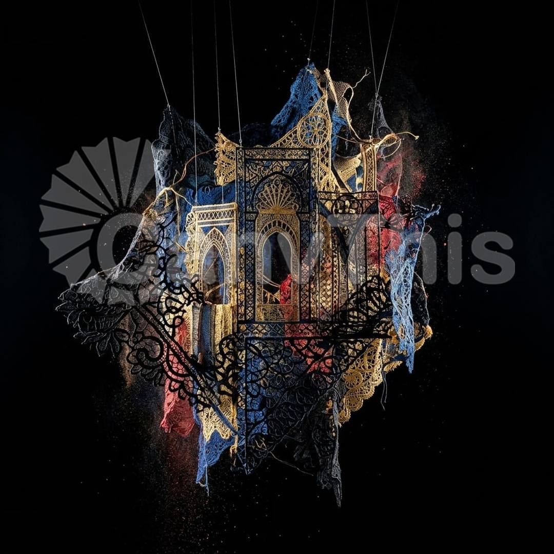 74_Lace Shadow Architecture — Victorian Pattern on Wall_watermarked