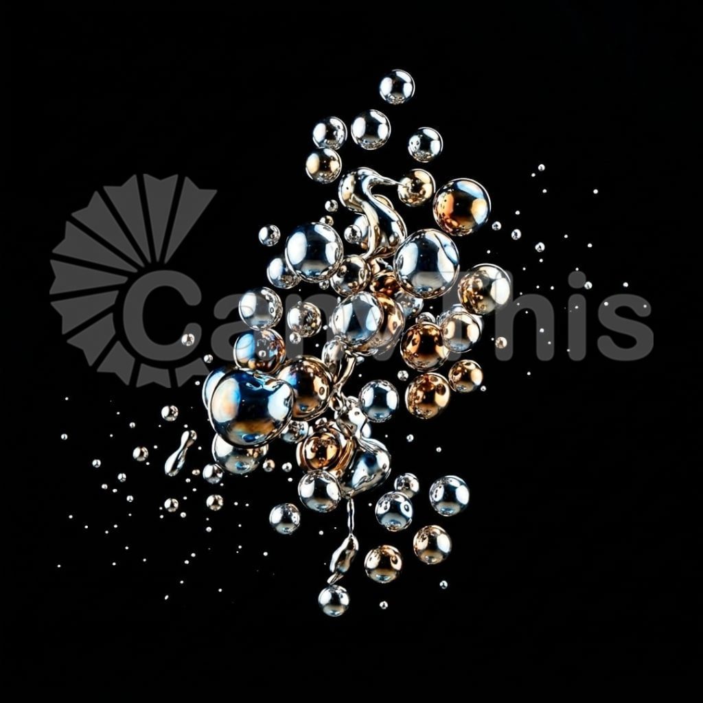 
									Chrome Drops — Liquid Mercury Aesthetic
