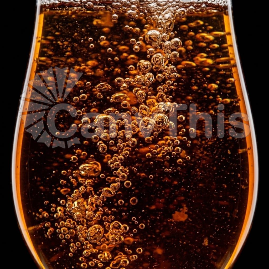 
									Fermentation Bubbles — Champagne Yeast in Crystal Glass