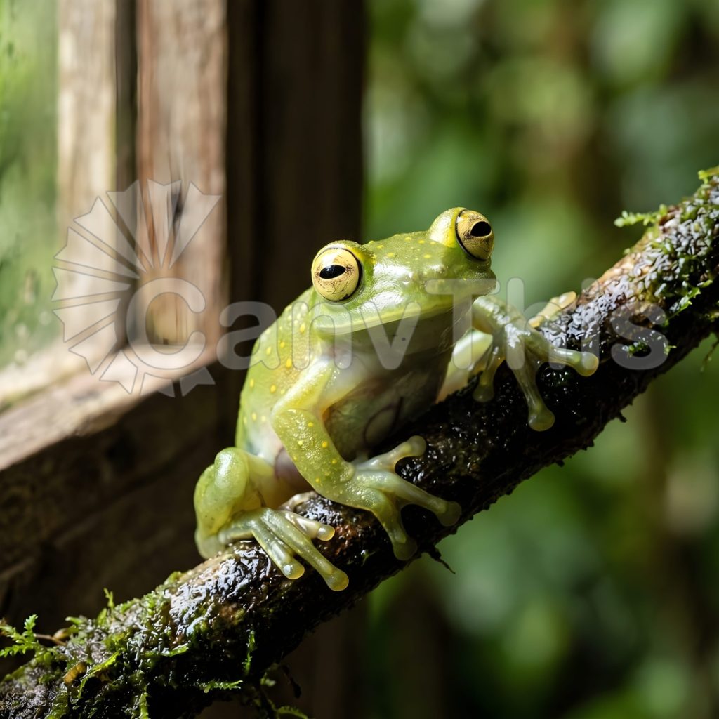 
									Glass Frog — Centrolenidae Transparency Portrait