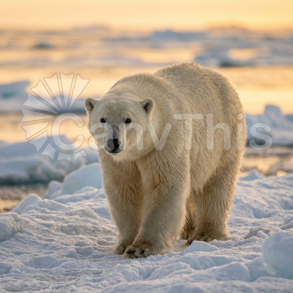 
									Polar Bear Arctic — On Sea Ice Portrait