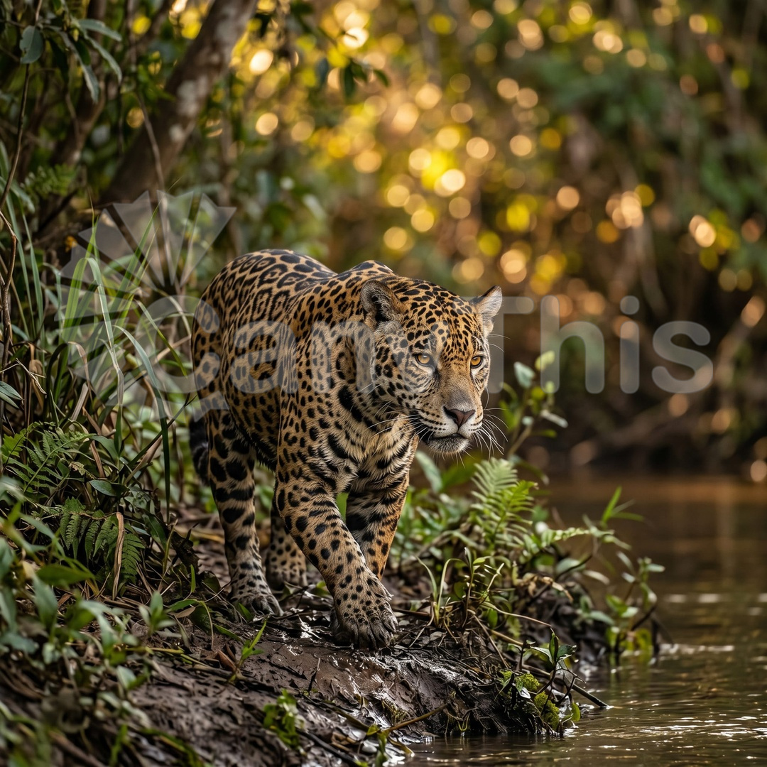 19_Jaguar Riverbank — Pantanal Cuiabá River_watermarked