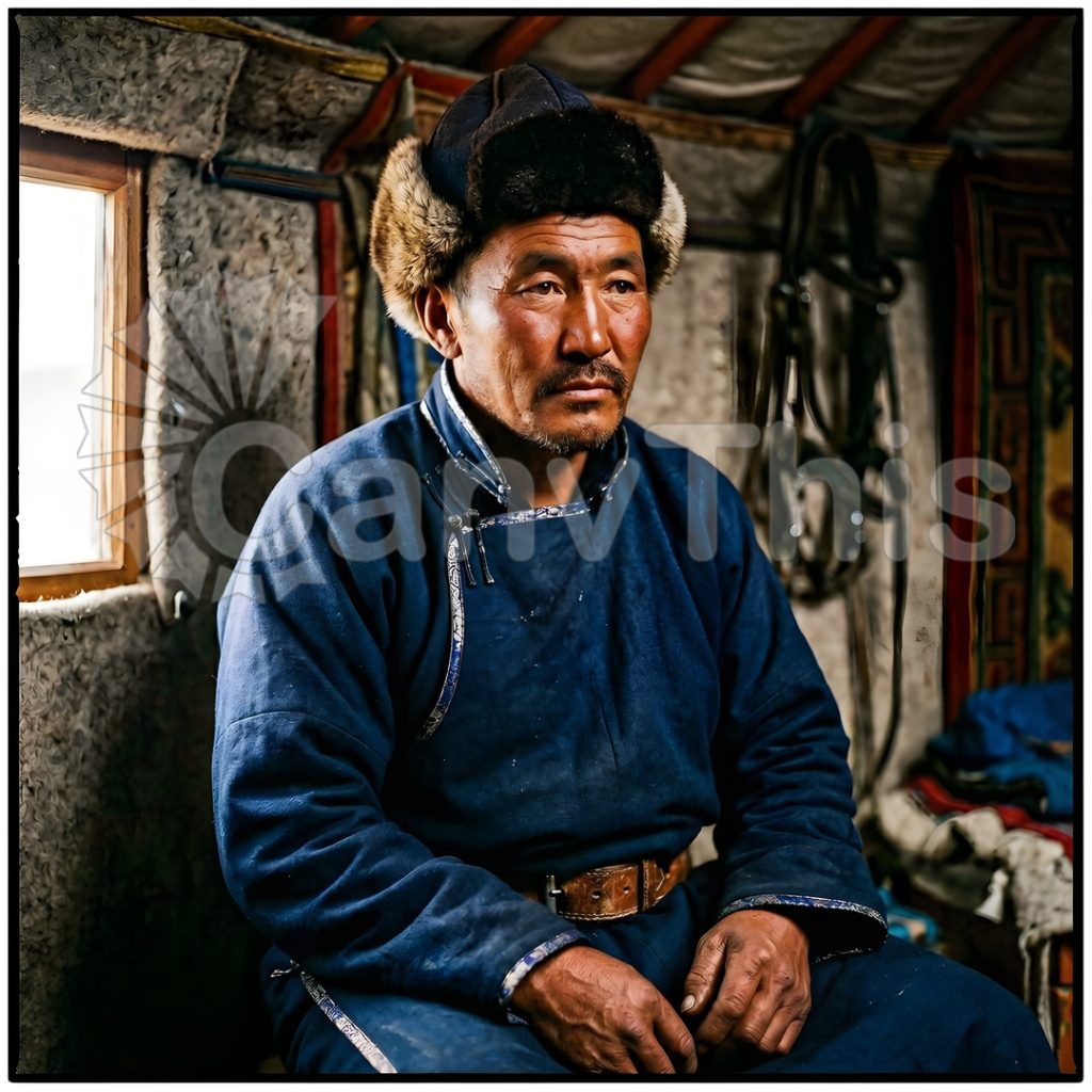 
									Mongolian Steppe Rider — Gallop Portrait