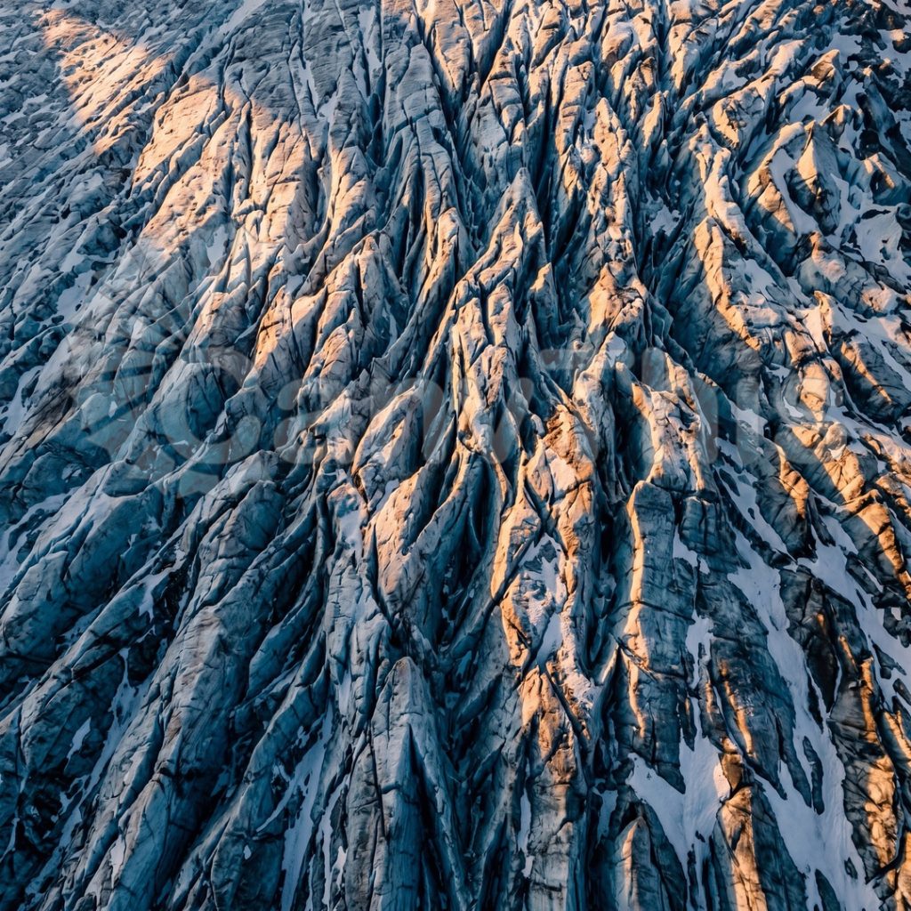 
									Glacier Crevasse — Mer de Glace Aerial
