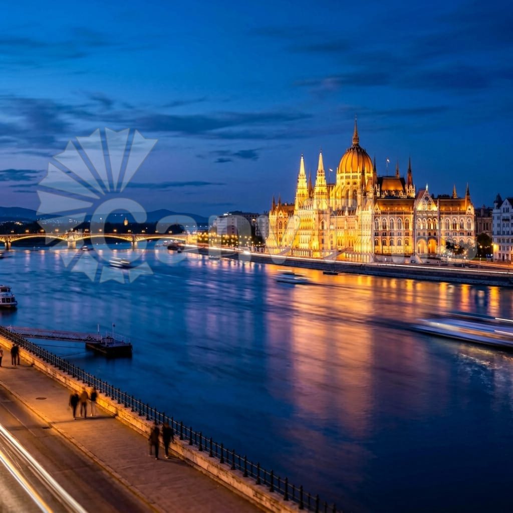 
									Budapest Parliament — Danube at Night