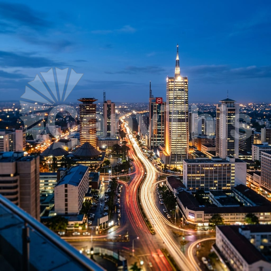 36. Nairobi CBD — Night Panorama from KICC_watermarked