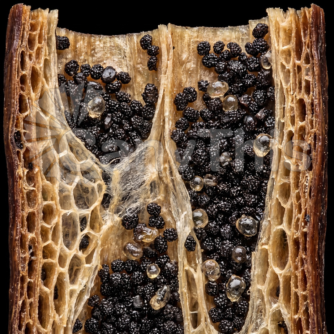 39_Vanilla Pod Interior — Planifolia Bean Macro_watermarked
