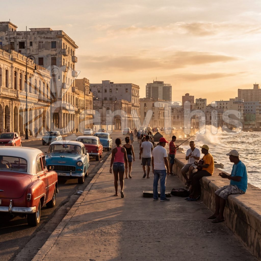 
									Malecón Havana — Classic Cars at Evening