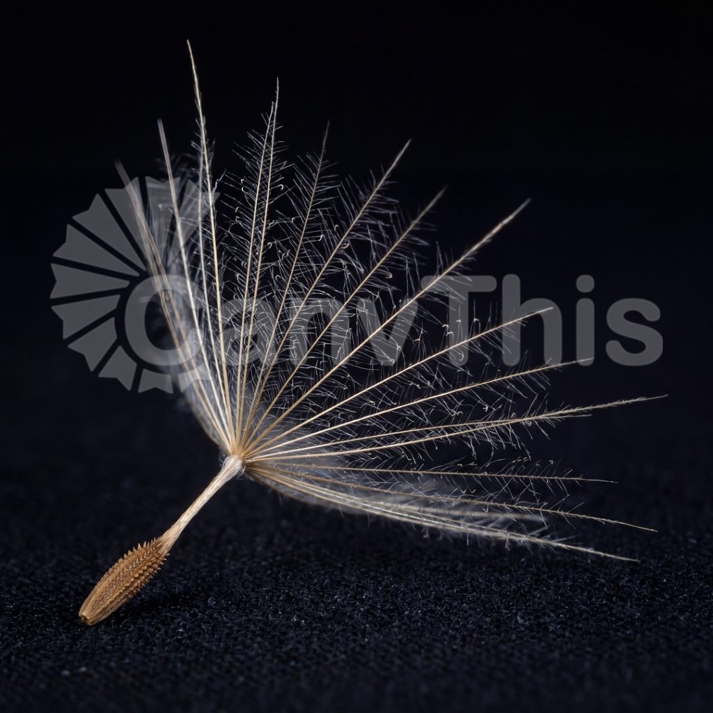 
									Dandelion Seed Parachute — Achene Macro Study