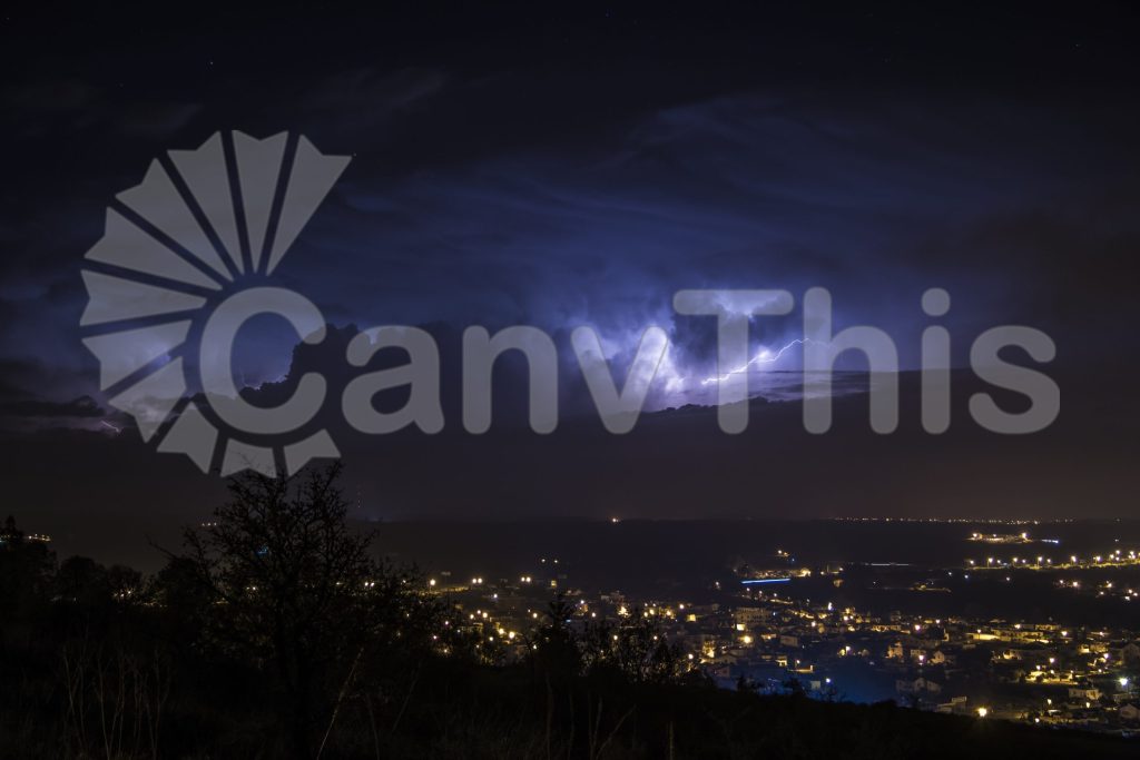 
									Lightning Over Glowing City
