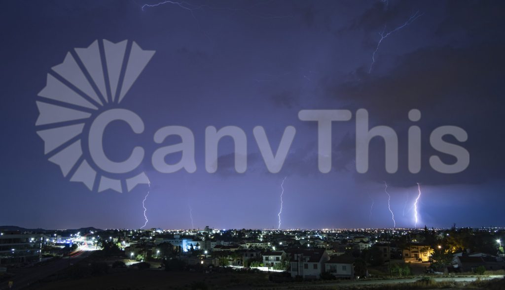 
									Lightning Streaks Across Suburb
