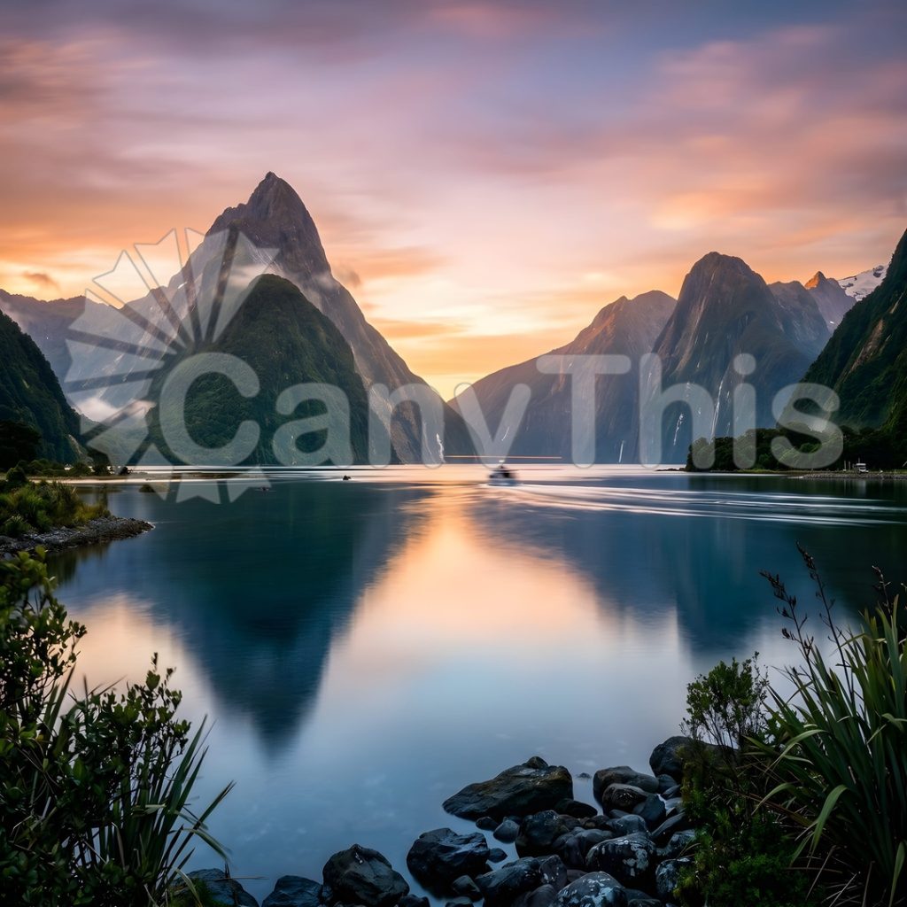 
									Milford Sound — Mist and Mirror