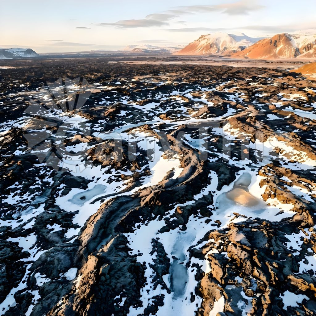 
									Iceland Lava Fields — Thermal Vent Mosaic Overhead