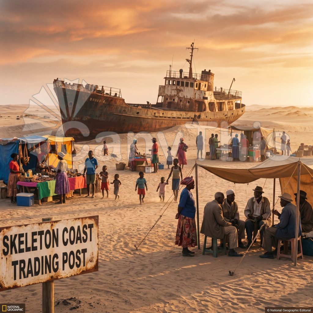 
									Skeleton Coast Shipwreck — Eduard Bohlen Aerial