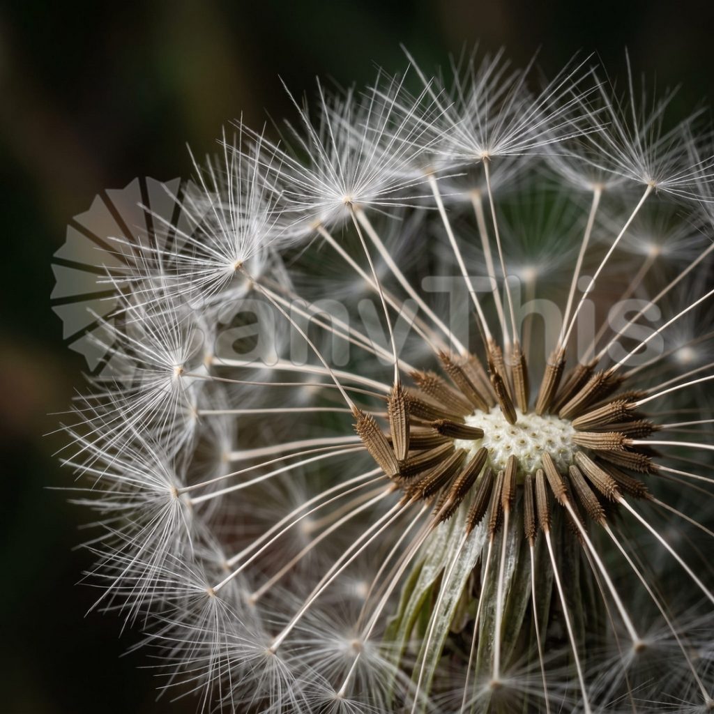 
									Dandelion Clock — Achene Parachute at 3:1 Macro