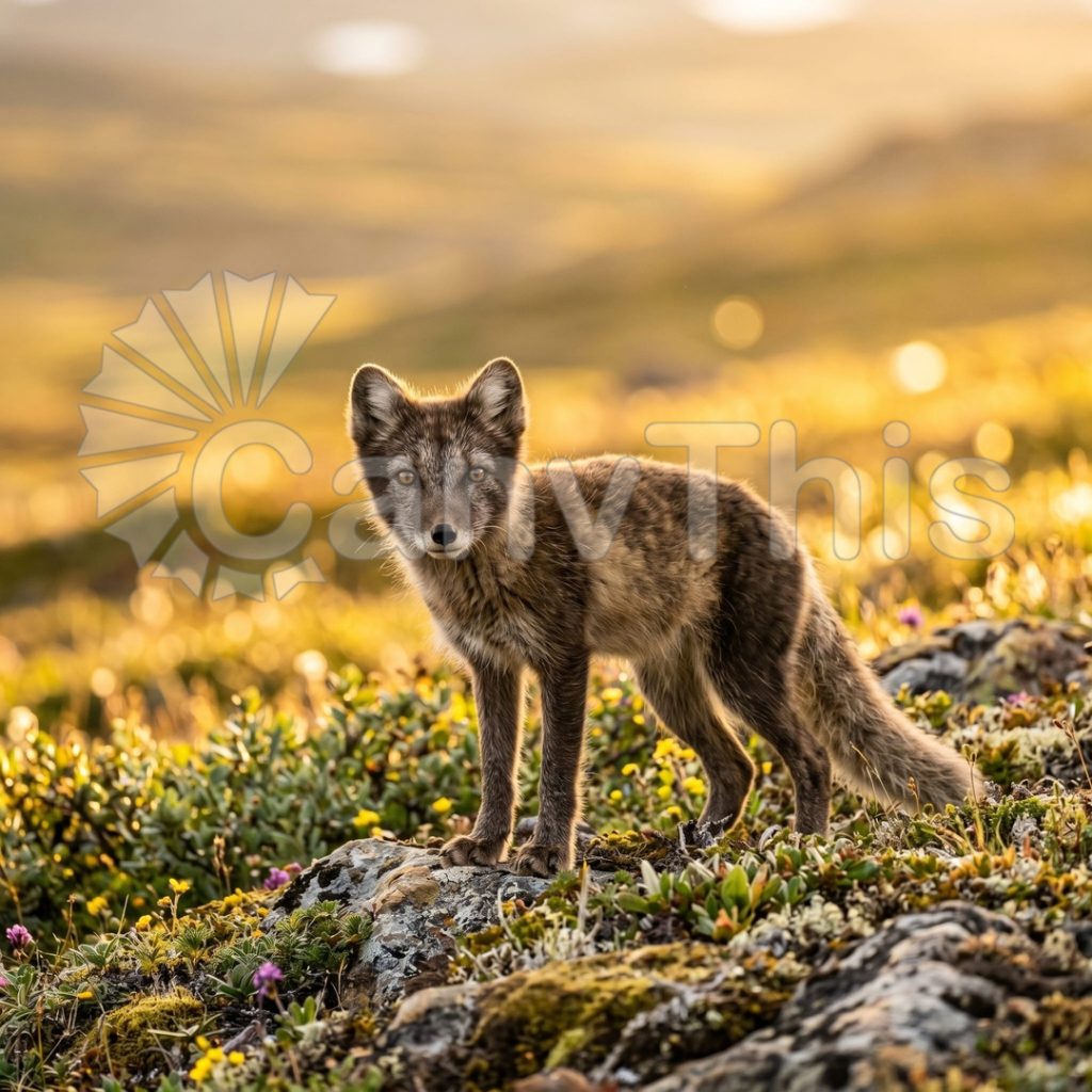 
									Arctic Fox Summer — Tundra Wildflower Contrast