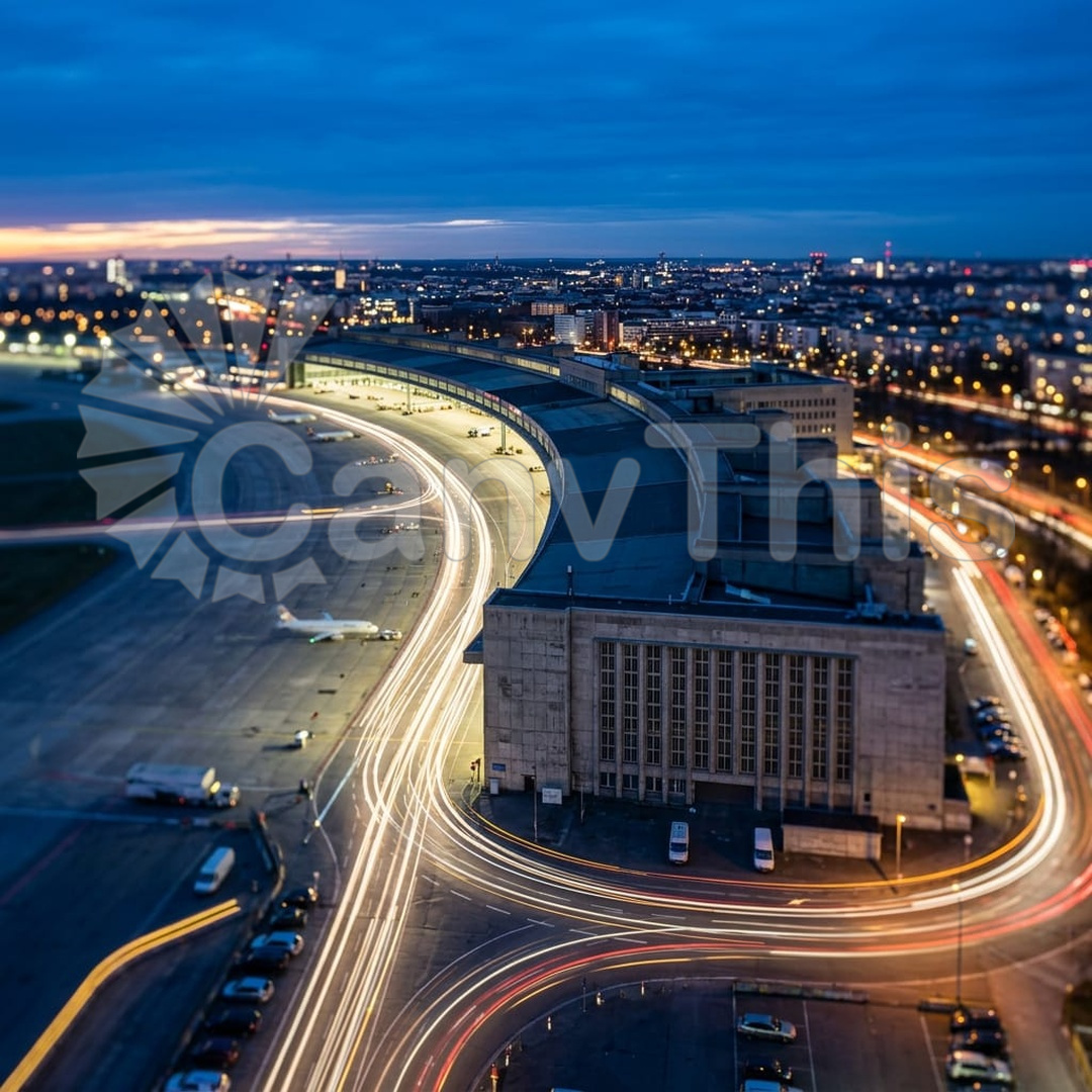 62. Berlin Tempelhof — Abandoned Hangar Interior_watermarked