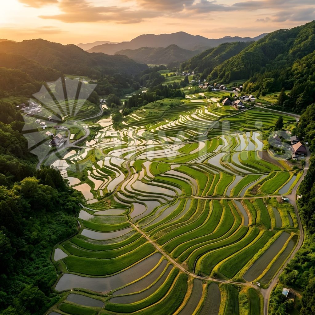 
									Japanese Rice Terraces — Yamakoshi Flooded Fields