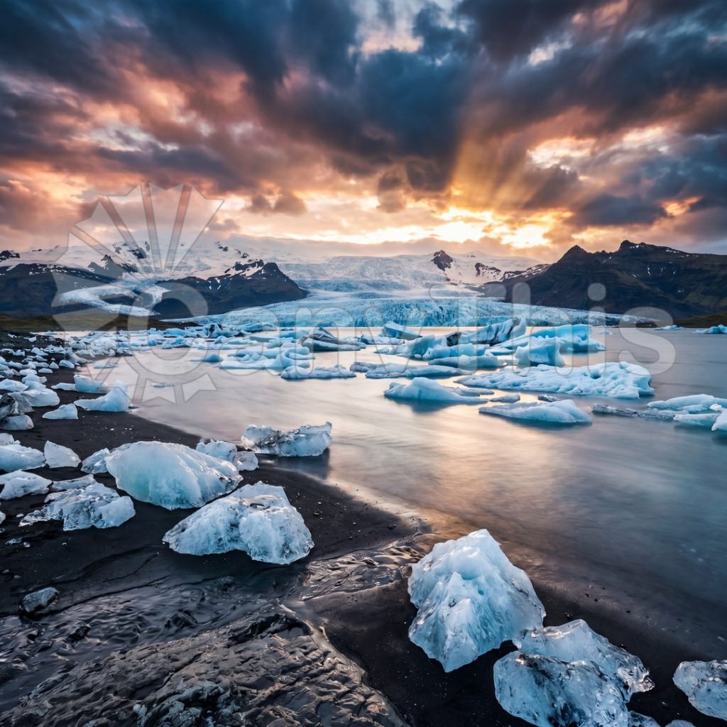 
									Vatnajökull Iceberg — Jökulsárlón Lagoon Blue