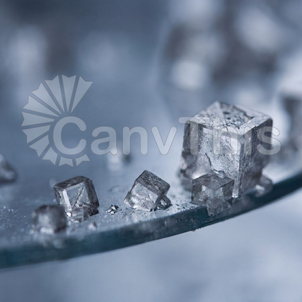 
									Salt Crystal Nucleation — NaCl Cube Formation in Brine