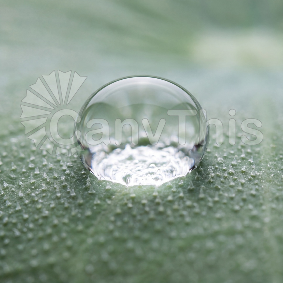 67_Lotus Effect — Water Repellence on Leaf Surface_watermarked