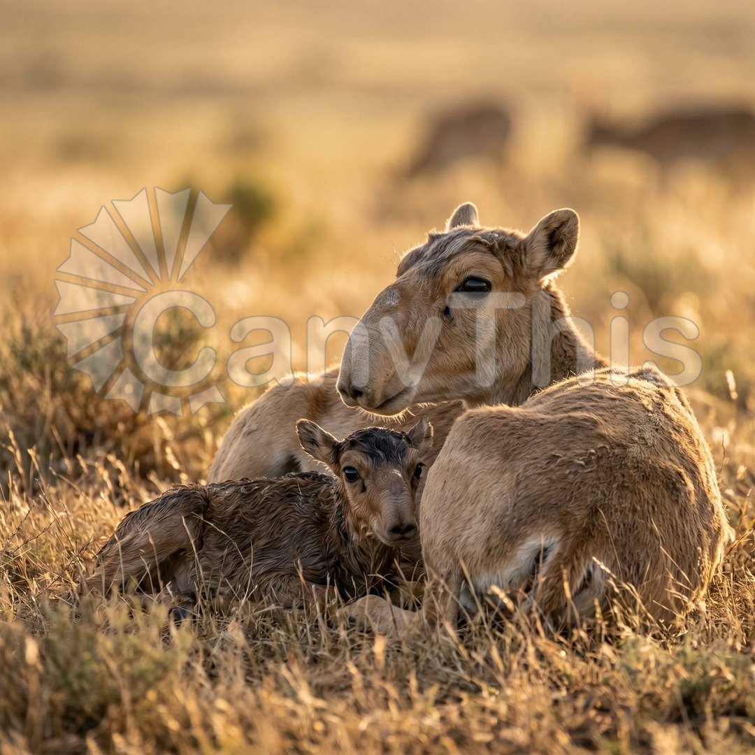 67_Saiga Antelope Calving — Kazakhstan Steppe Migration_watermarked