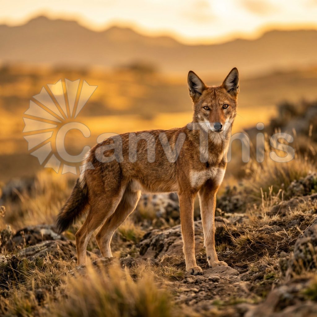 
									Ethiopian Wolf — Sanetti Plateau Pack Greeting