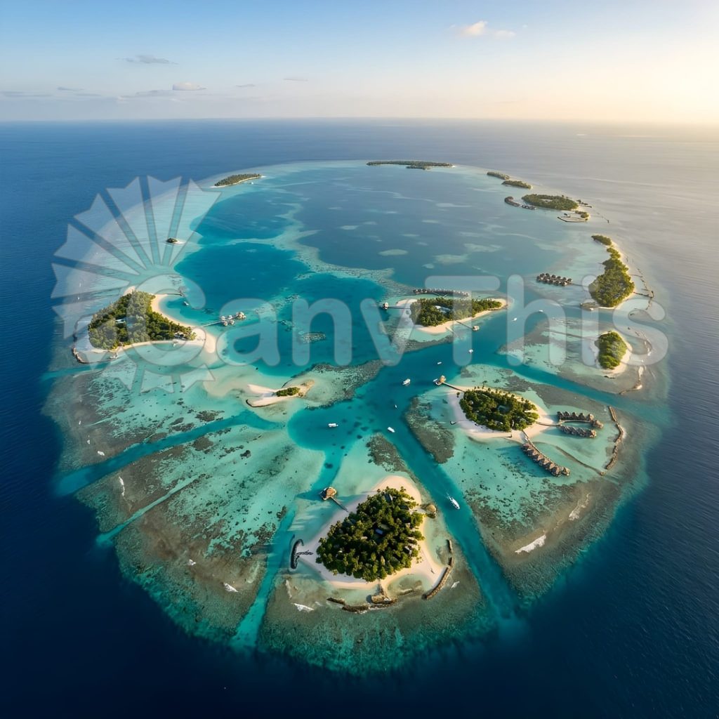 
									Maldives Atoll Structure — Reef Geometry at 1000m