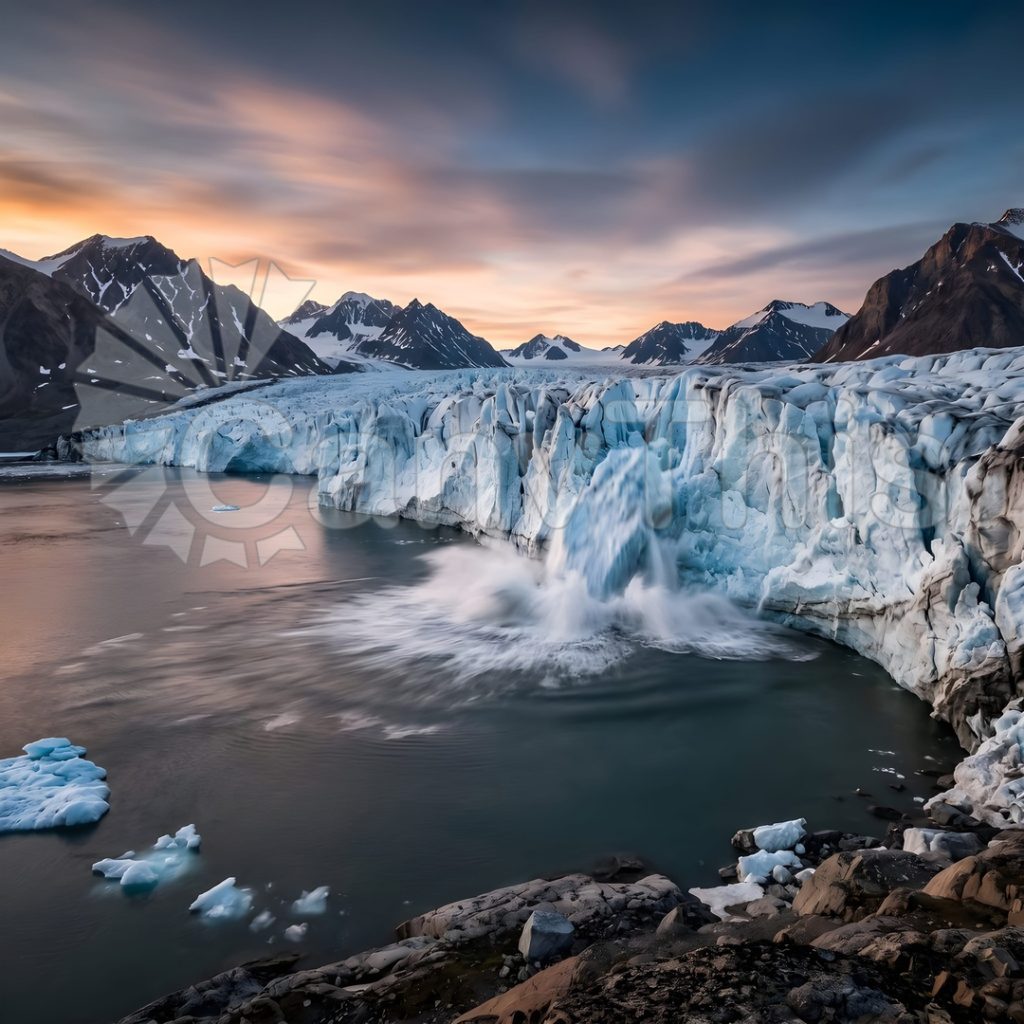 
									Svalbard Glacier Calving — Kongsfjorden Ice Face