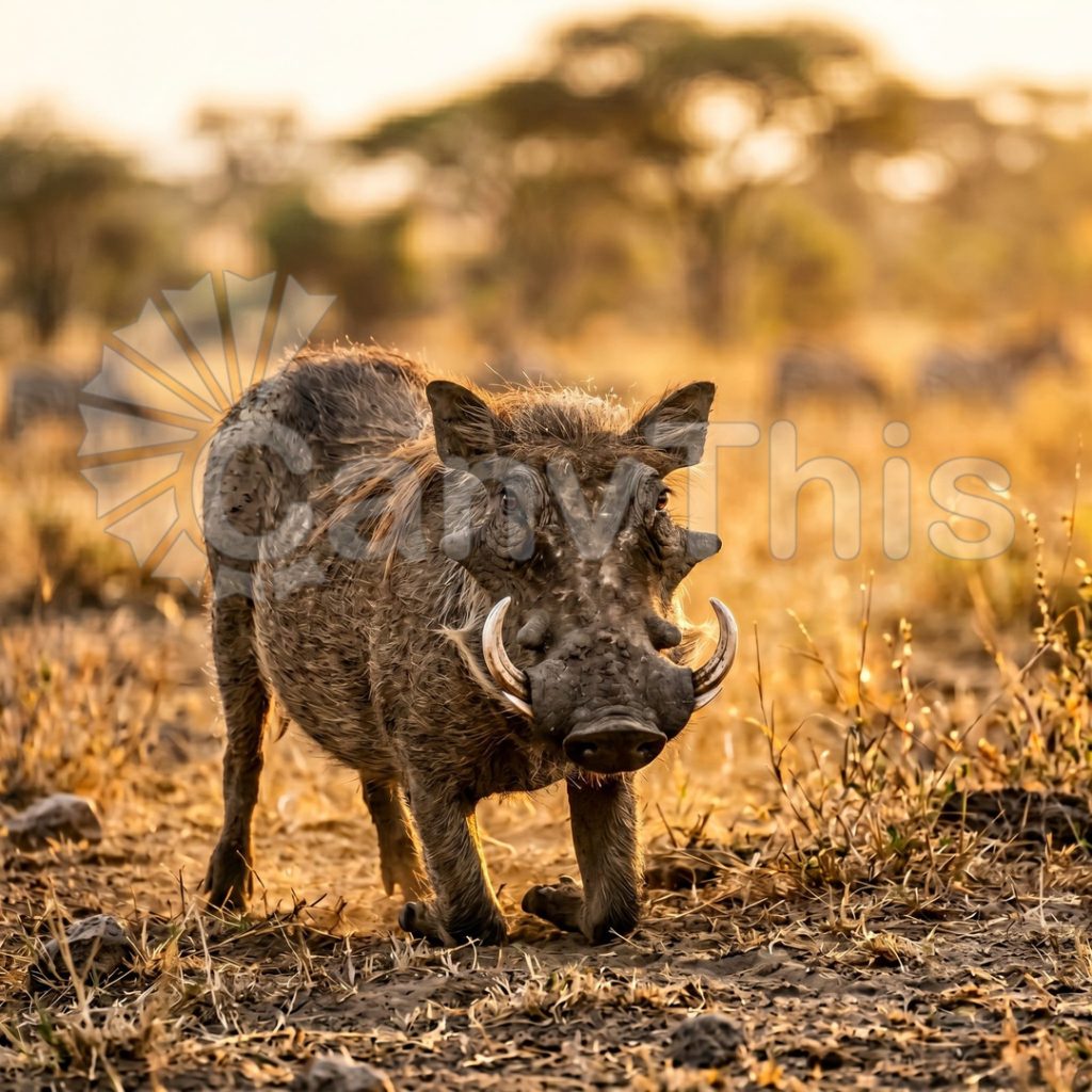 
									Warthog Kneel — African Savanna Grass Graze