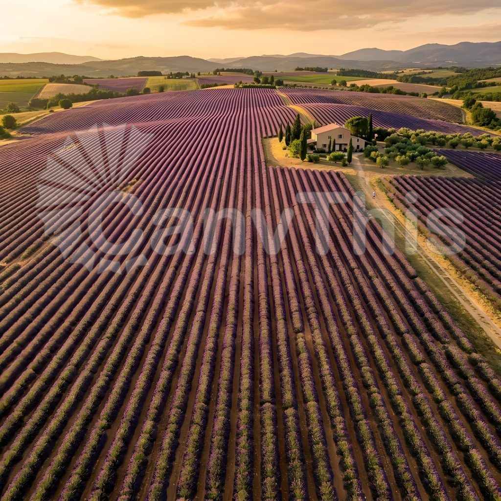
									French Lavender Fields — Valensole Gradient Aerial