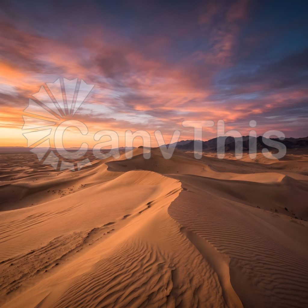 
									Gobi Desert — Flaming Cliffs Bayanzag at Dusk