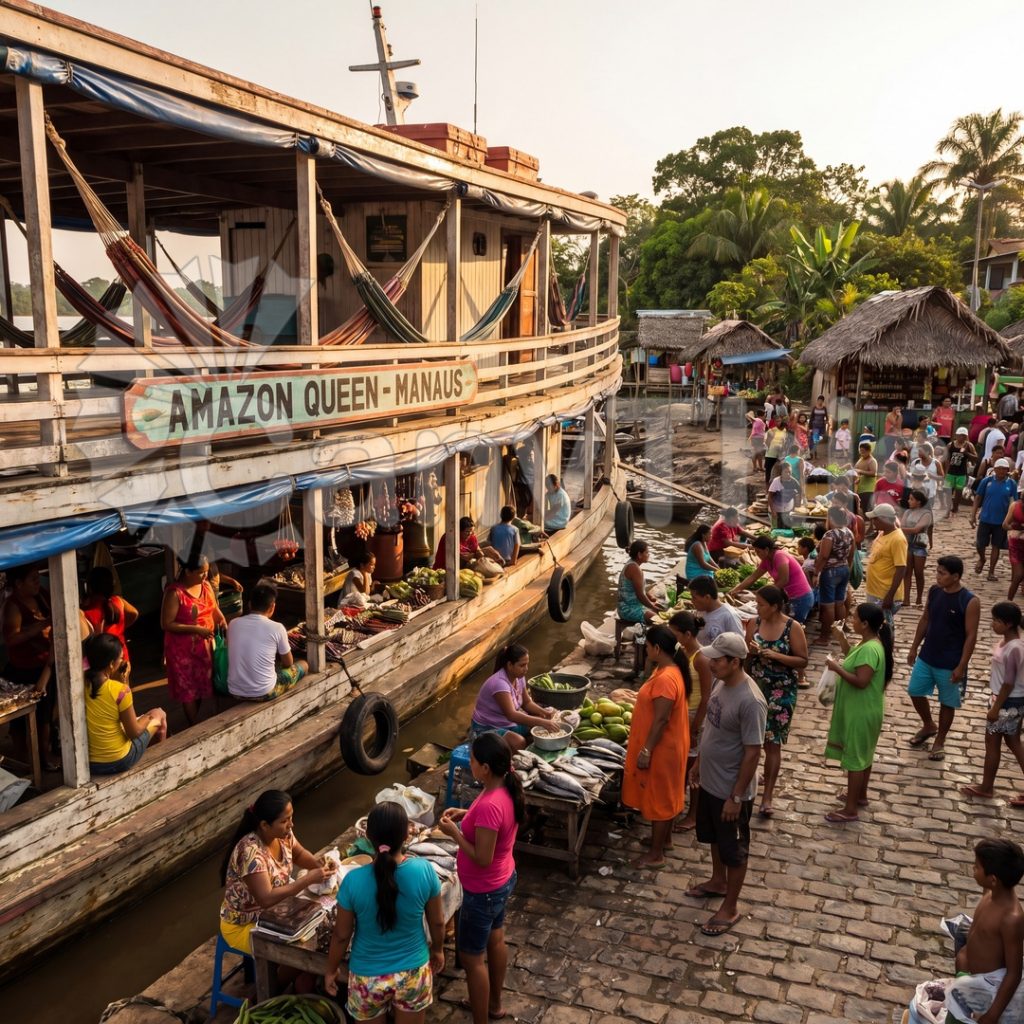 
									Amazon Riverboat — Nauta to Iquitos Night Journey