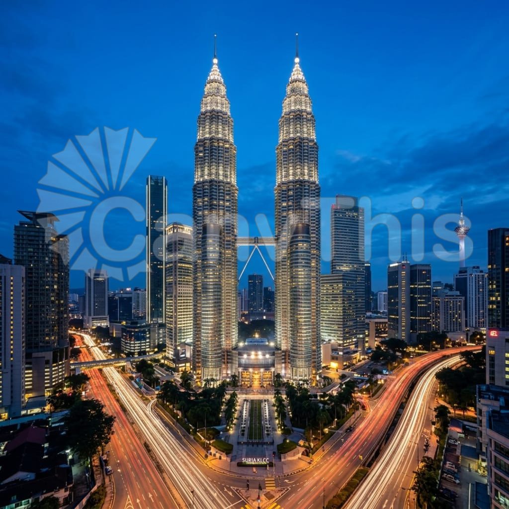 
									Kuala Lumpur Petronas — Skybridge at Dawn