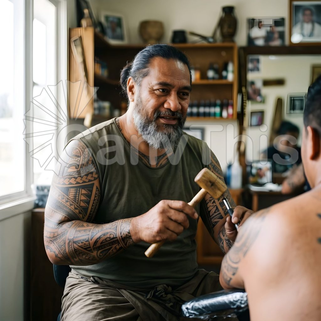 
									Samoan Tattooist — Pe’a Application Session