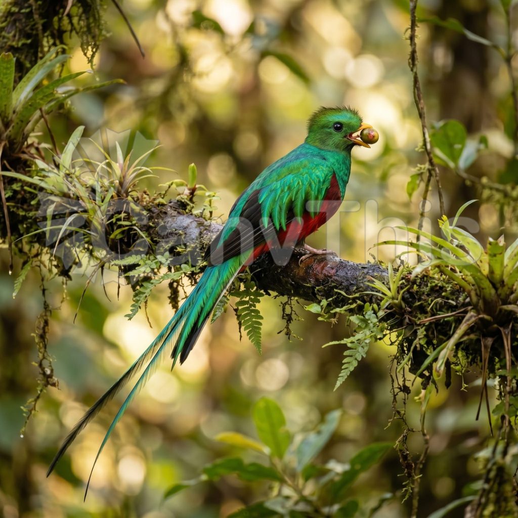 
									Quetzal Feeding — Costa Rica Cloud Forest Avocado