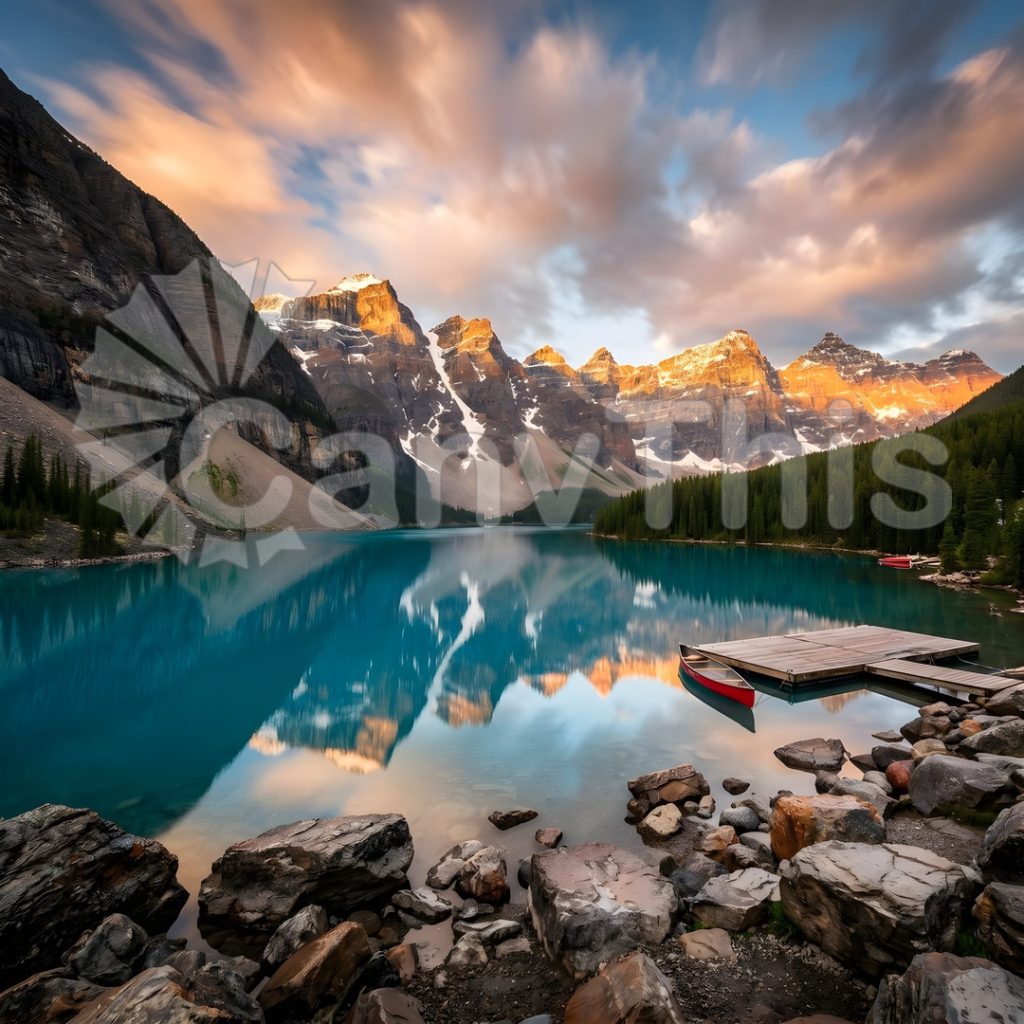 
									Moraine Lake — Valley of Ten Peaks Perfect Reflection