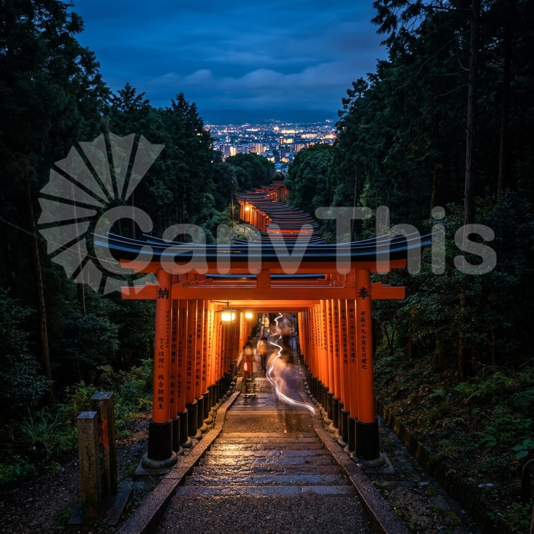 81. Kyoto Fushimi Inari — Torii Gate Long Exposure_watermarked