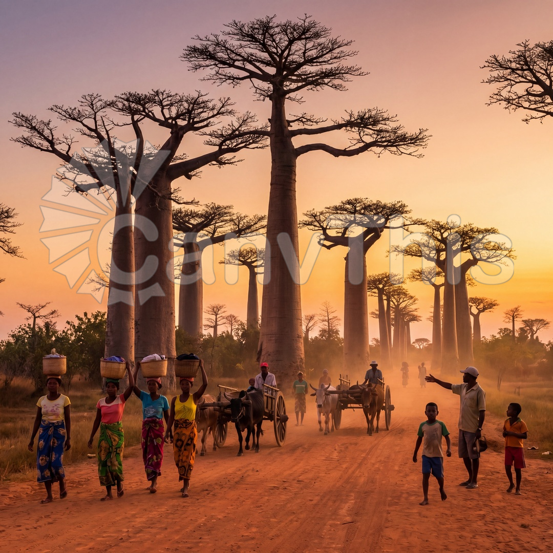 86. Madagascar Baobab Avenue — Sunset Silhouettes_watermarked