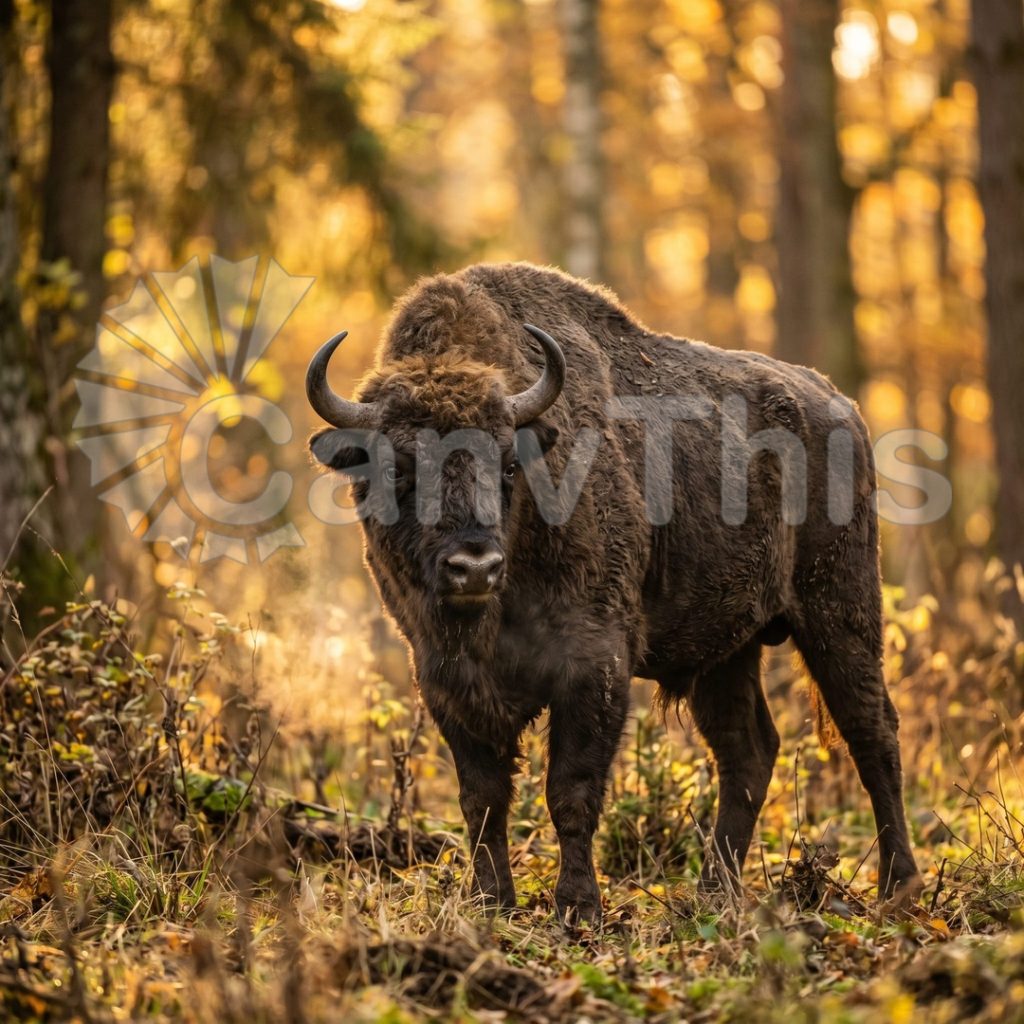 
									European Bison Rut — Białowieża Forest Bull