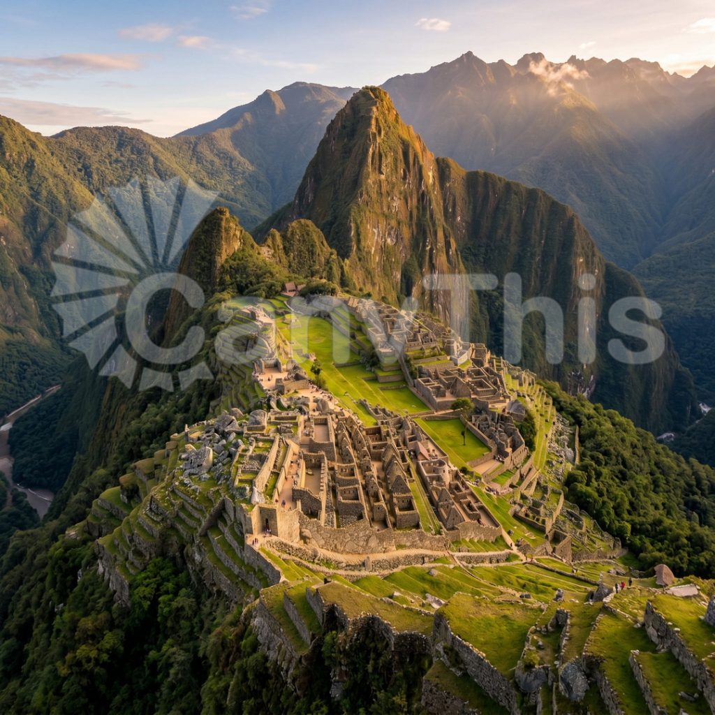 
									Machu Picchu — Inca Citadel in Cloud Forest Aerial