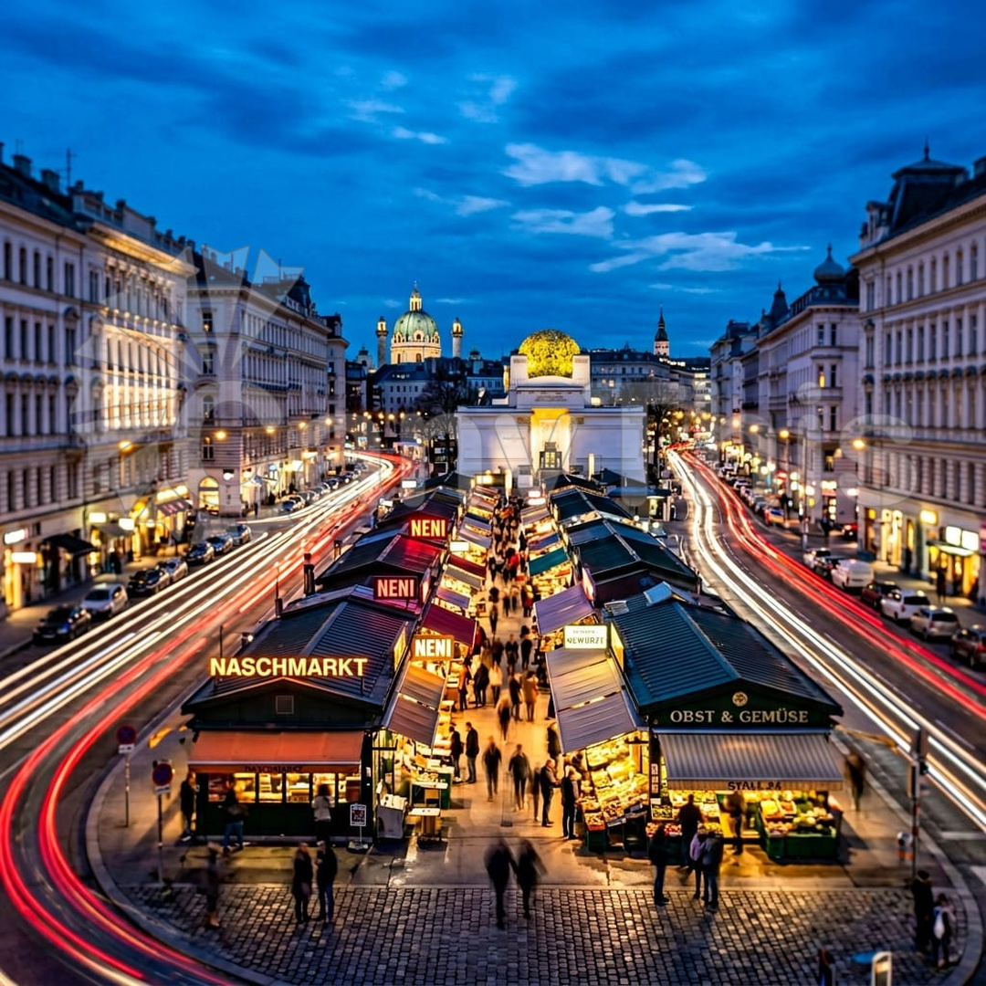 88. Vienna Naschmarkt — Dawn Market Preparation_watermarked